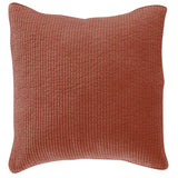 Stonewashed Cotton Quilted Velvet Euro Sham Salmon Sham