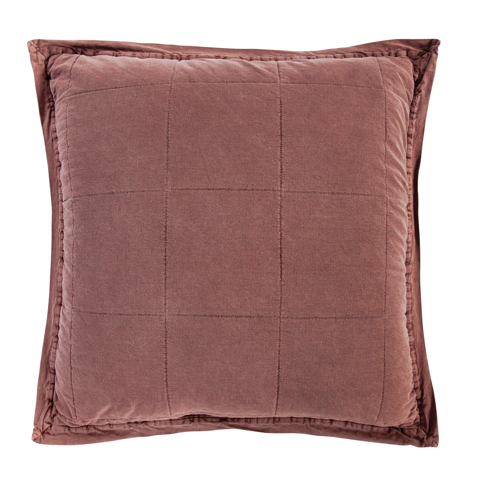 Stonewashed Cotton Canvas Euro Sham Sarsaparilla Sham