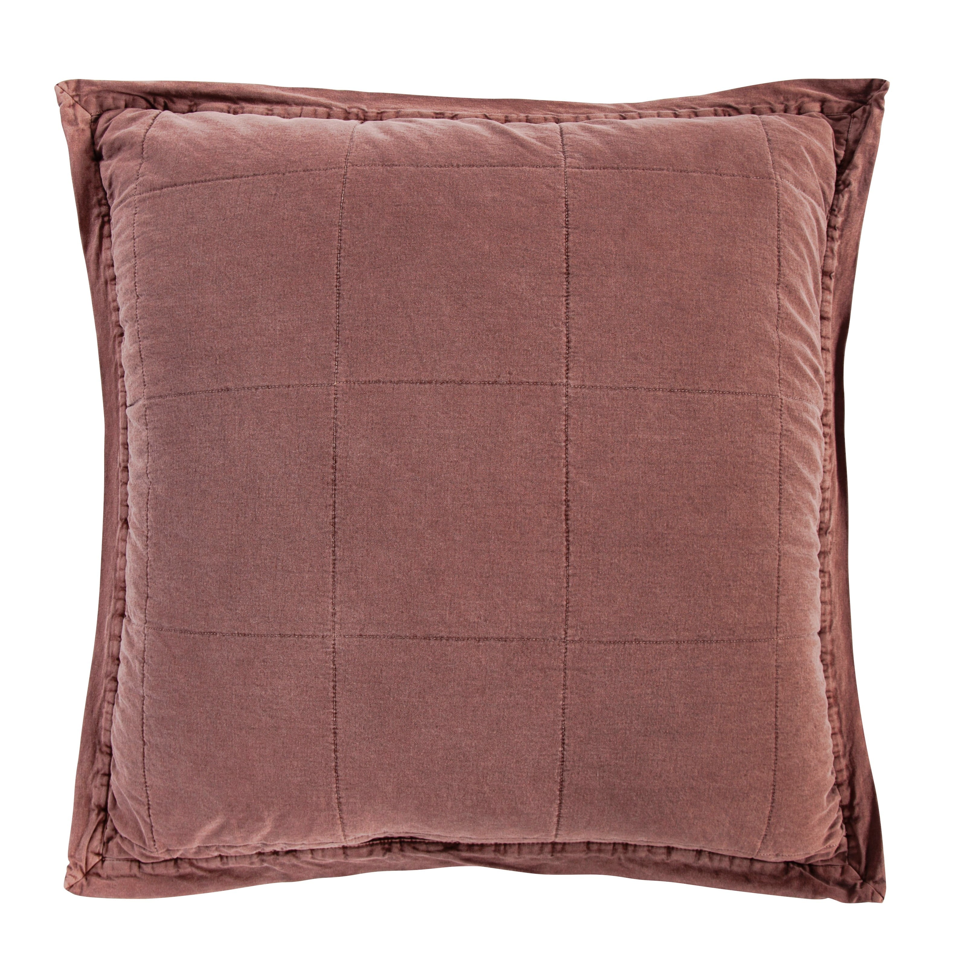 Stonewashed Cotton Canvas Euro Sham Sarsaparilla Sham