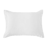Washed Linen Tailored Pillow Sham Standard / White Sham