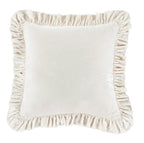 Stella Faux Silk Velvet Ruffled Euro Sham Stone Sham
