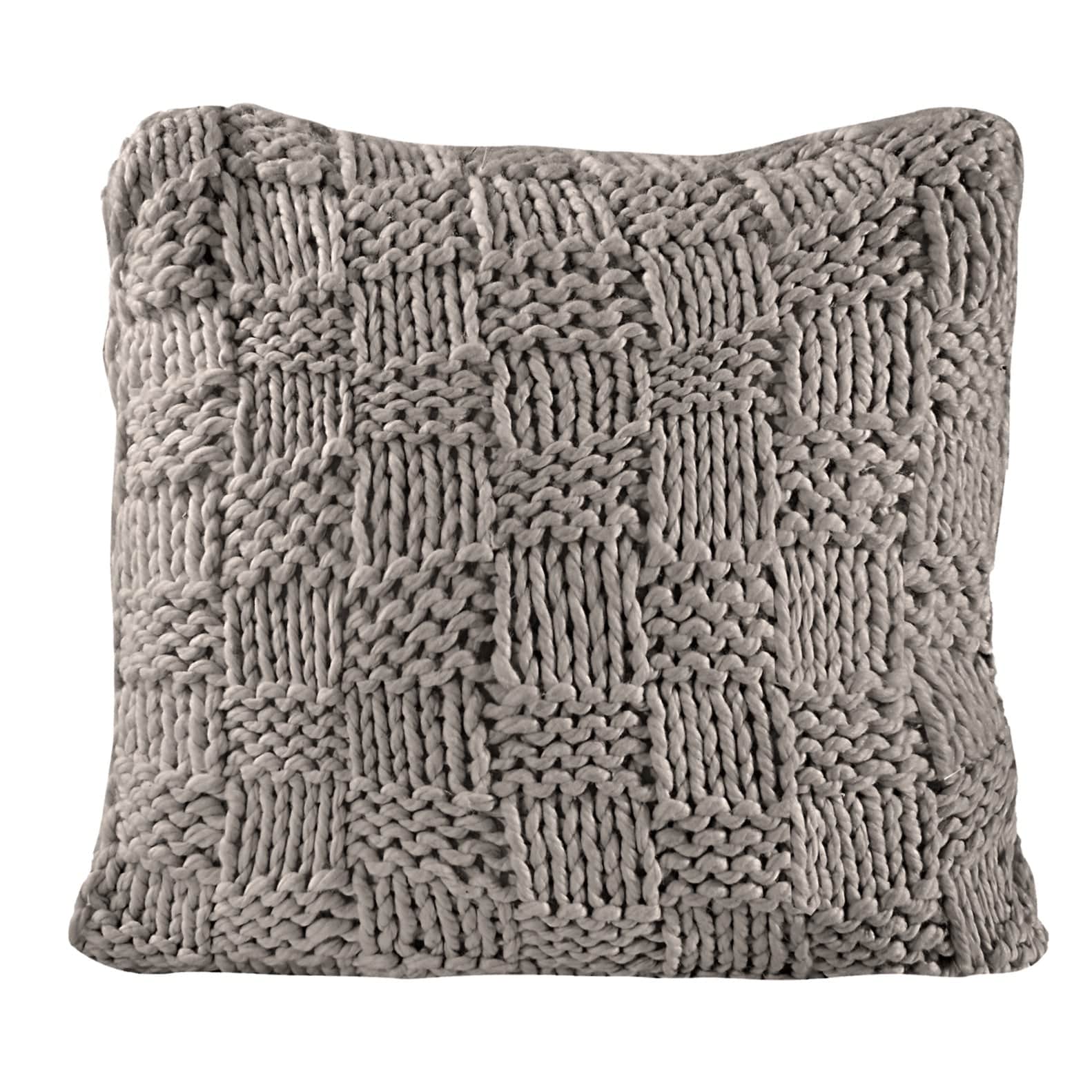 Chess Knit Euro Sham Taupe Sham