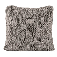 Chess Knit Euro Sham Taupe Sham