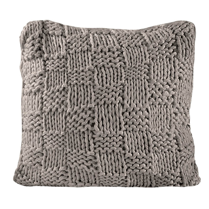 Chess Knit Euro Sham Taupe Sham