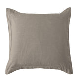 Luna Washed Linen Tailored Euro Sham Taupe Sham