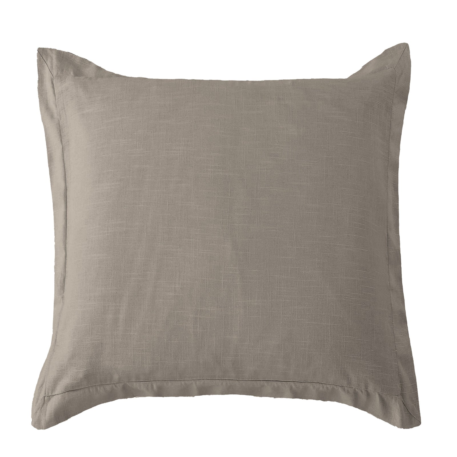 Luna Washed Linen Tailored Euro Sham Taupe Sham