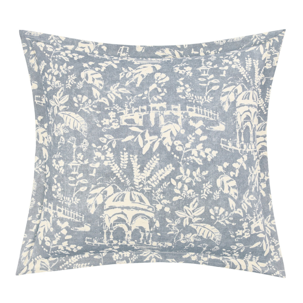 Genoa Euro Sham Vintage Blue Sham