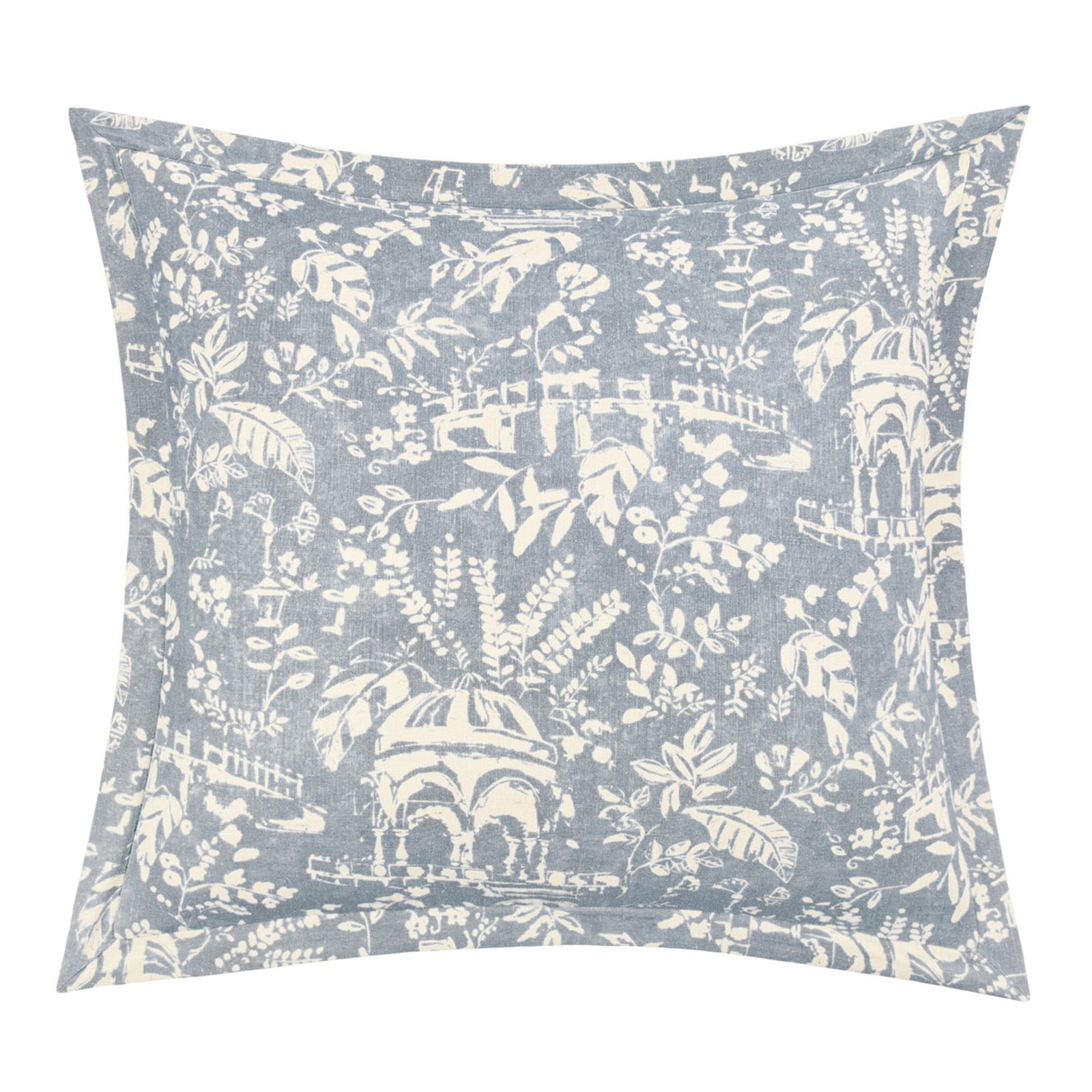 Genoa Euro Sham Vintage Blue Sham