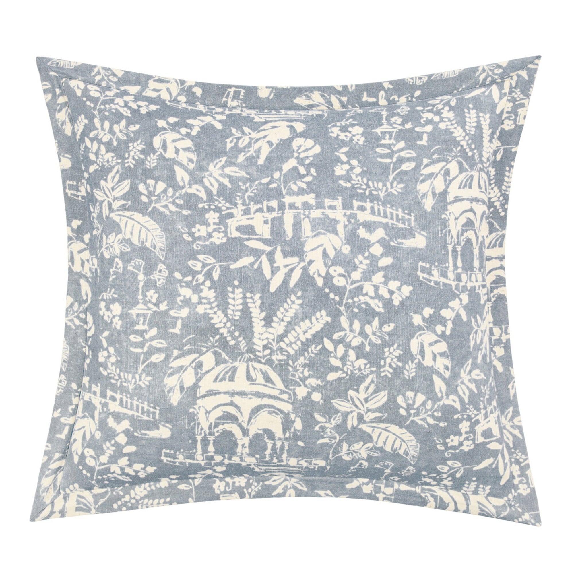 Genoa Euro Sham Vintage Blue Sham