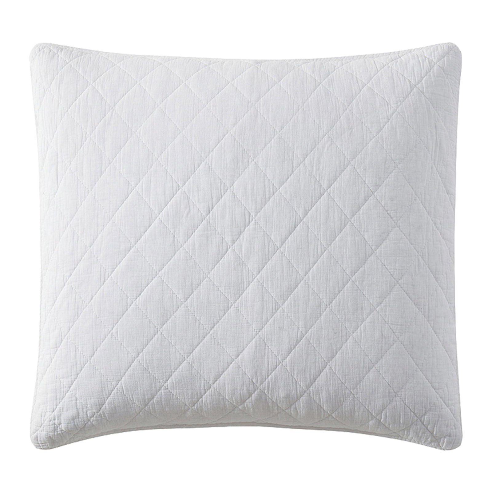 Stonewashed Cotton Gauze Euro Sham Vintage White Sham