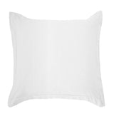 Luna Washed Linen Tailored Euro Sham White Sham