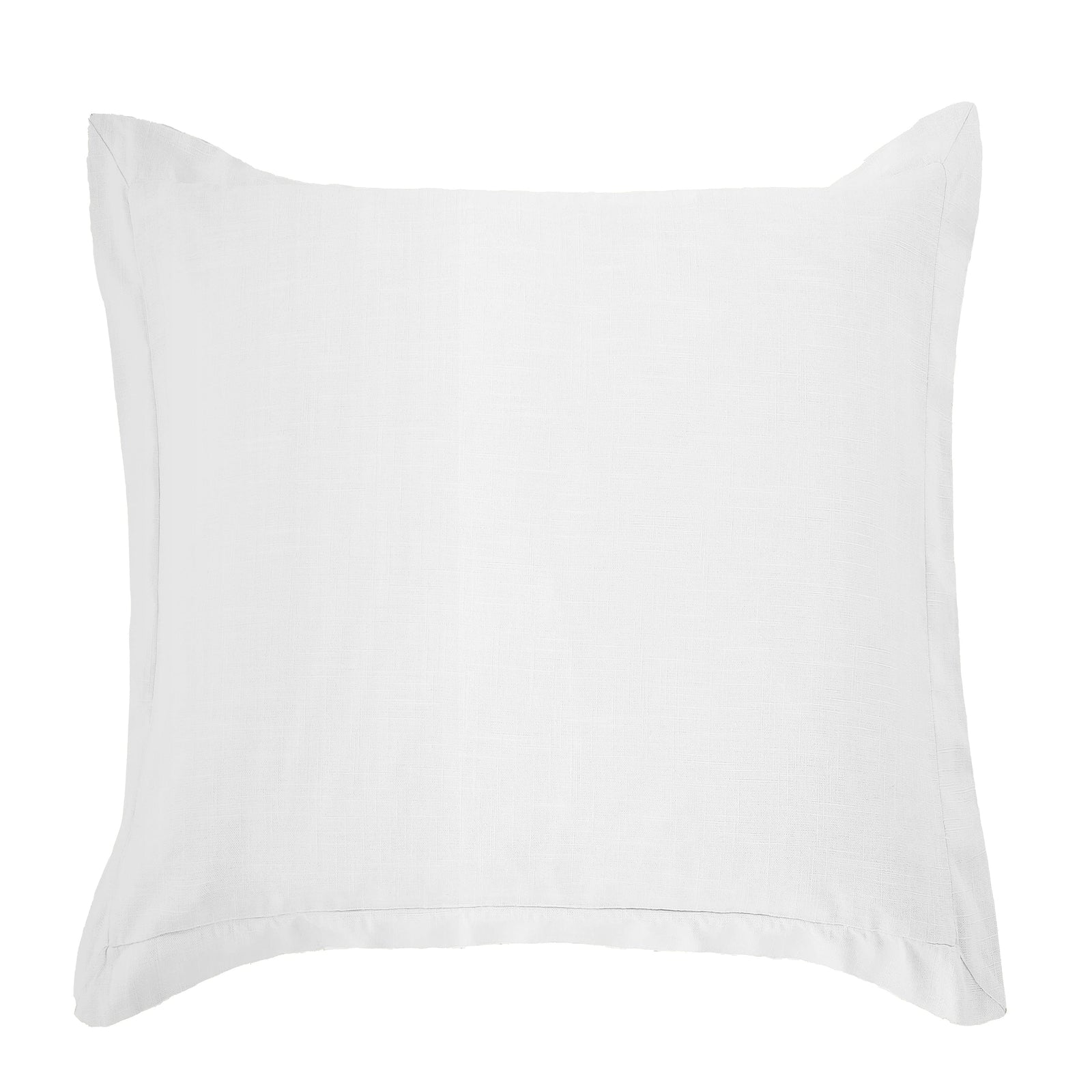 Luna Washed Linen Tailored Euro Sham White Sham