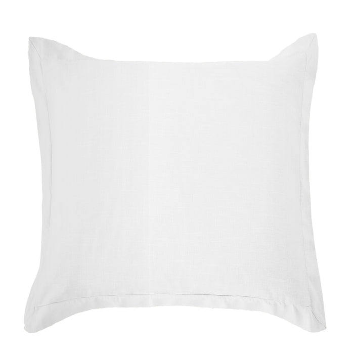 Luna Washed Linen Tailored Euro Sham White Sham