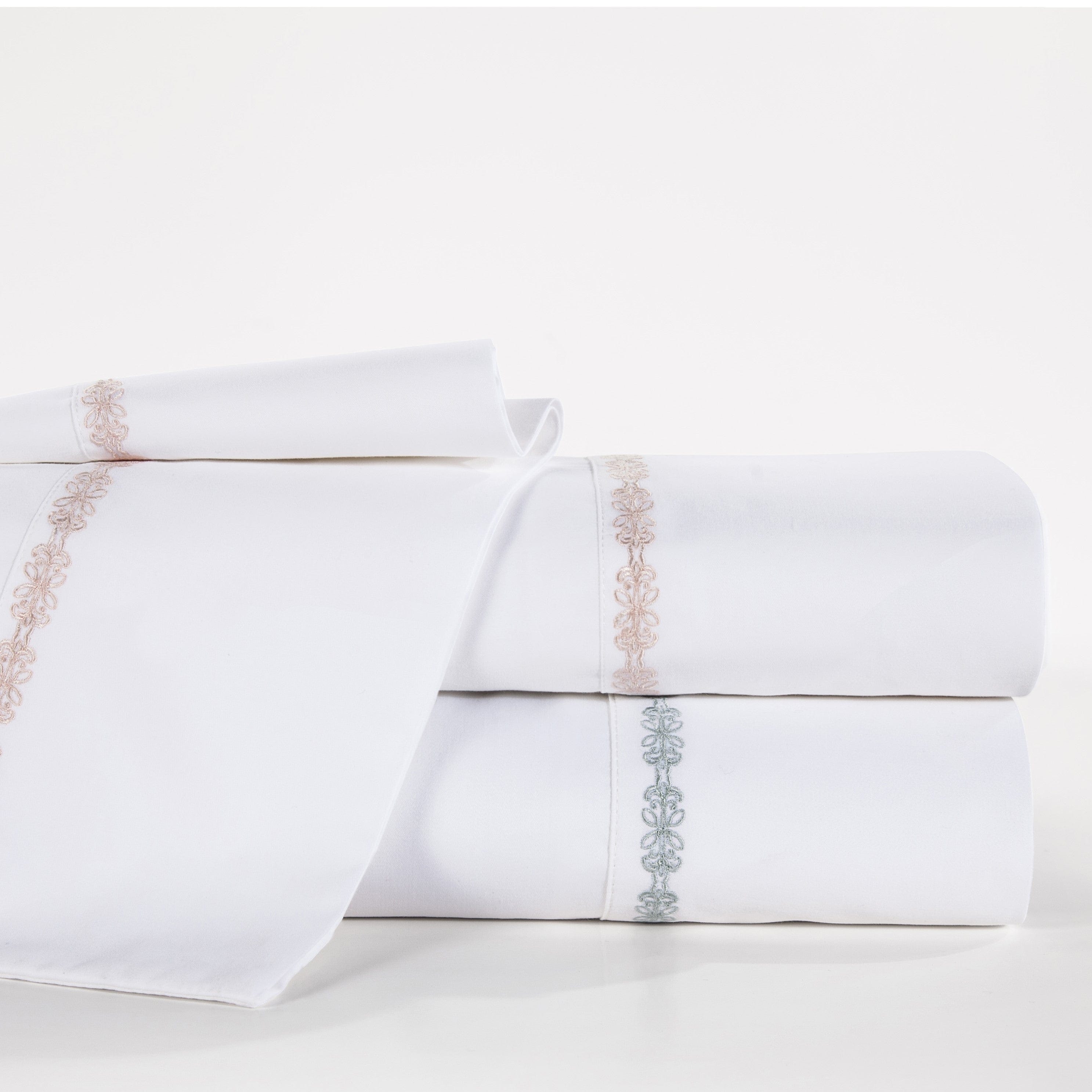 350TC Laurel Embroidered Border Sheet Set Sheet