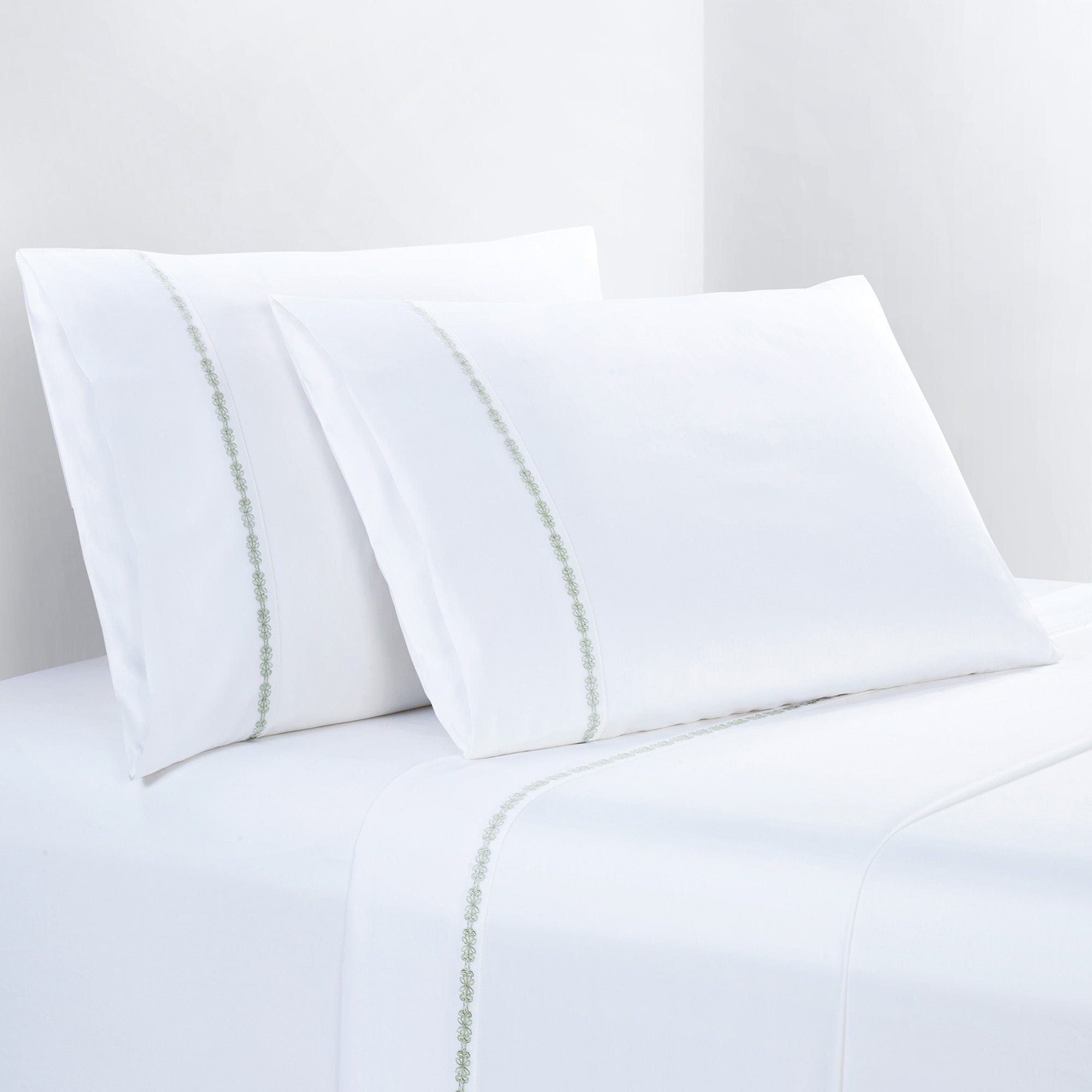 350TC Laurel Embroidered Border Sheet Set Sheet