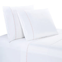 350TC Laurel Embroidered Border Sheet Set Sheet