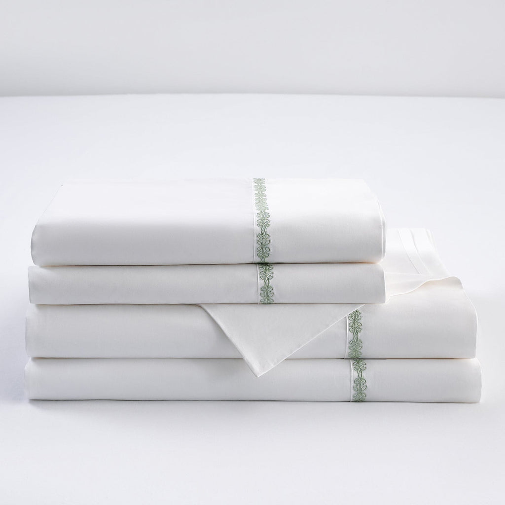 350TC Laurel Embroidered Border Sheet Set Sheet