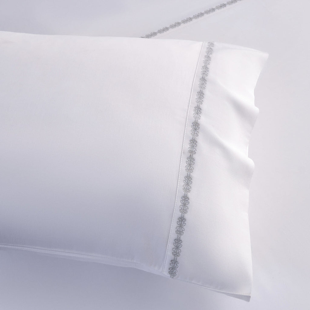 350TC Laurel Embroidered Border Sheet Set Sheet