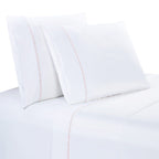 350TC Laurel Embroidered Border Sheet Set Twin / Blush Sheet