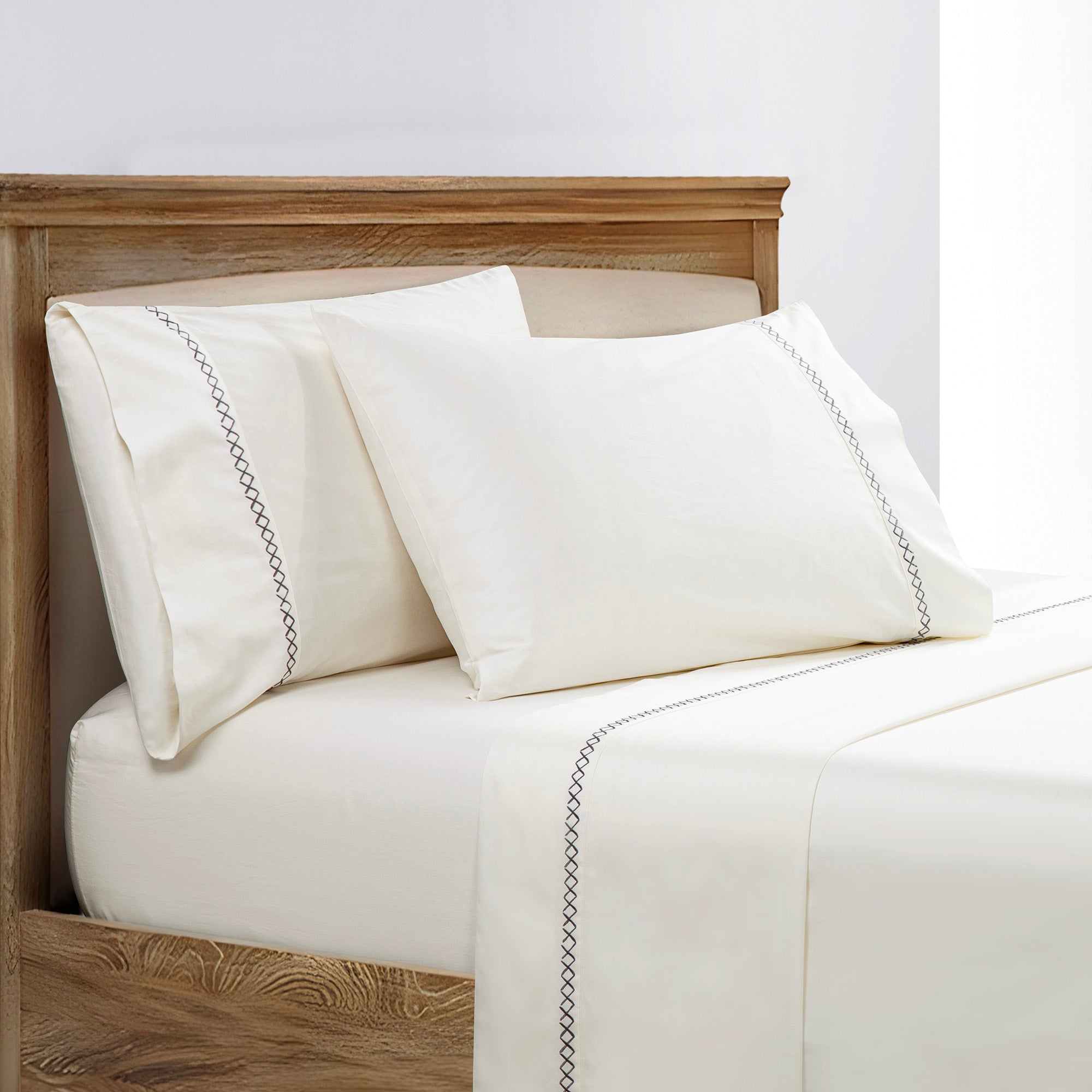 X Embroidery 350TC Cotton Sheet Set Sheet