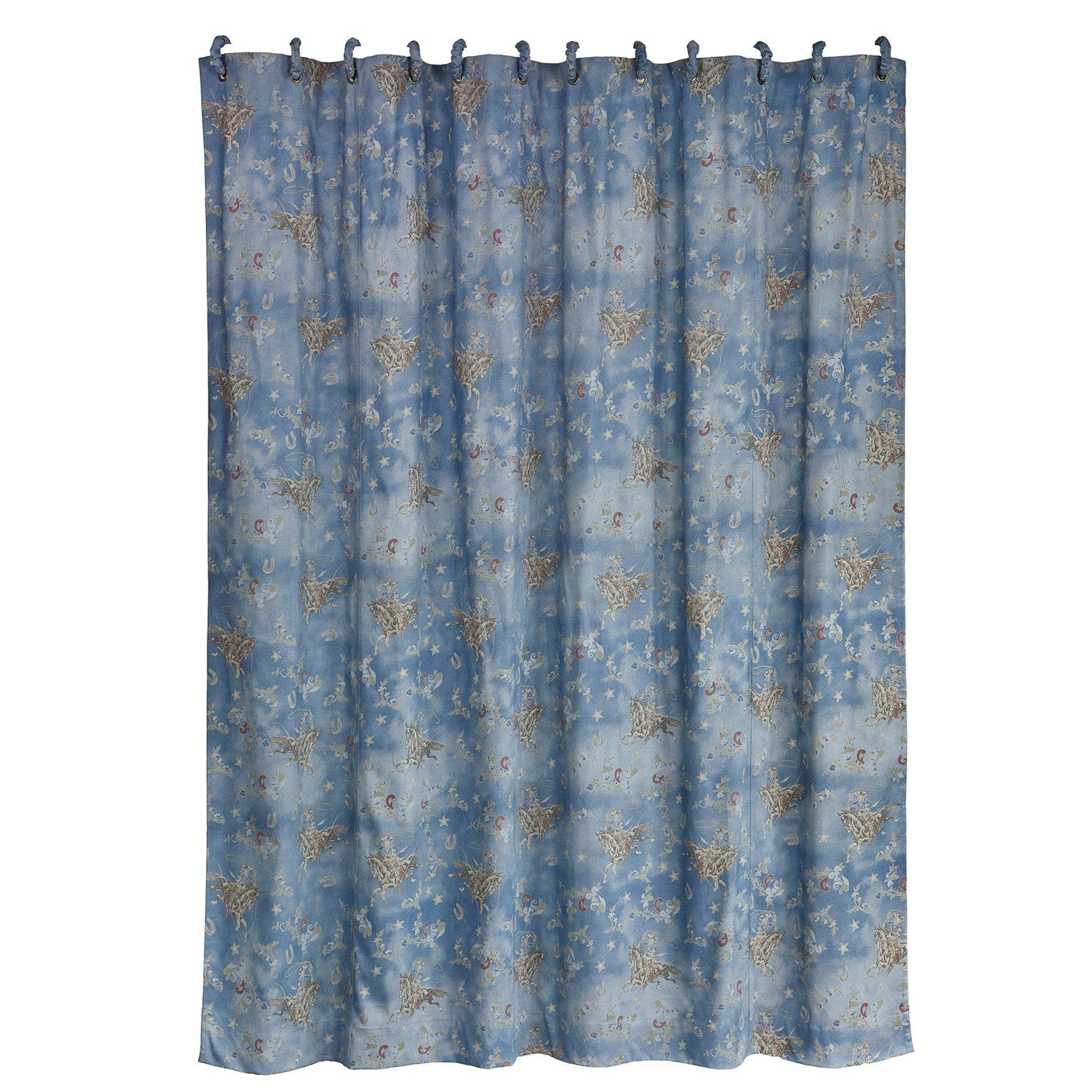 Lee Western Washed Denim Shower Curtain | Paseo Road by HiEnd Accents
