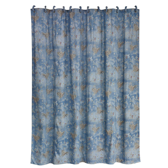 Lee Western Washed Denim Shower Curtain Shower Curtain