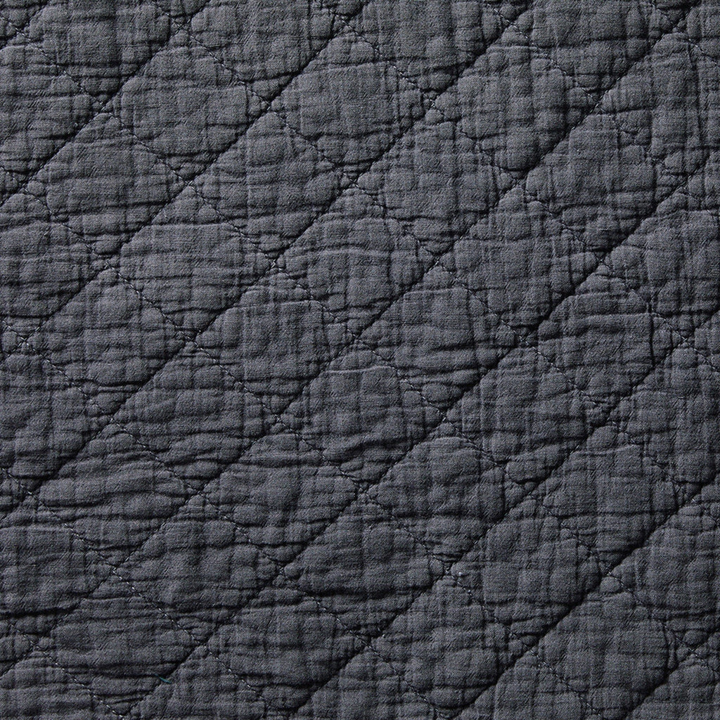 Stonewashed Cotton Gauze Fabric Swatch Charcoal Swatch