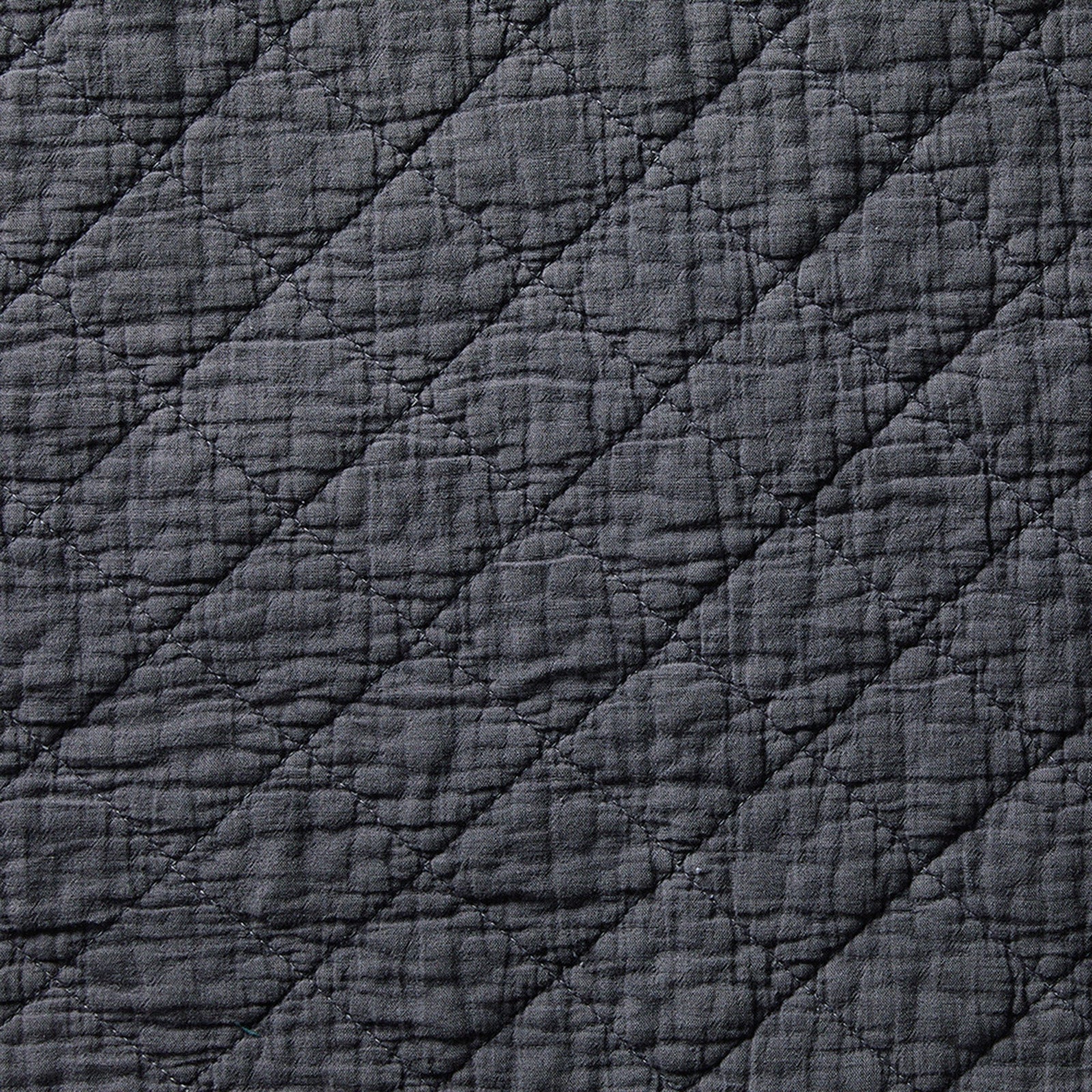 Stonewashed Cotton Gauze Fabric Swatch Charcoal Swatch