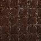 Stella Faux Silk Double Box Stitch Swatch Copper Brown Swatch
