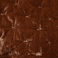 Stella Faux Silk Velvet Quilt Swatch Copper Brown Swatch