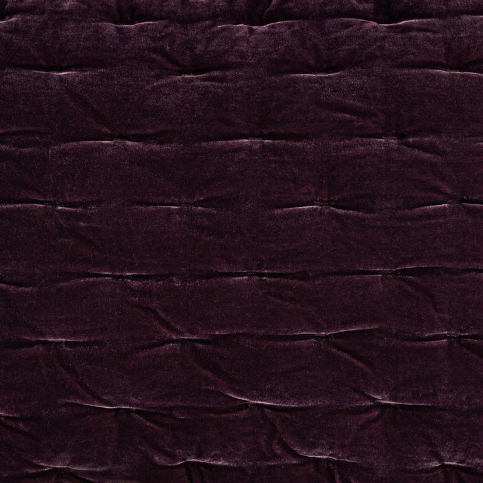 Stella Faux Silk Velvet Pintuck Swatch Dark Violet Swatch