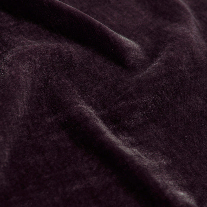 Stella Faux Silk Velvet Swatch Dark Violet Swatch