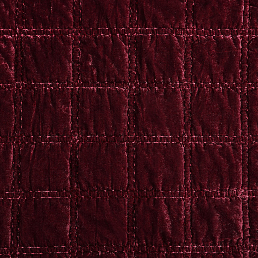 Stella Faux Silk Double Box Stitch Swatch Garnet Red Swatch