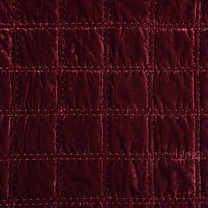 Stella Faux Silk Double Box Stitch Swatch Garnet Red Swatch