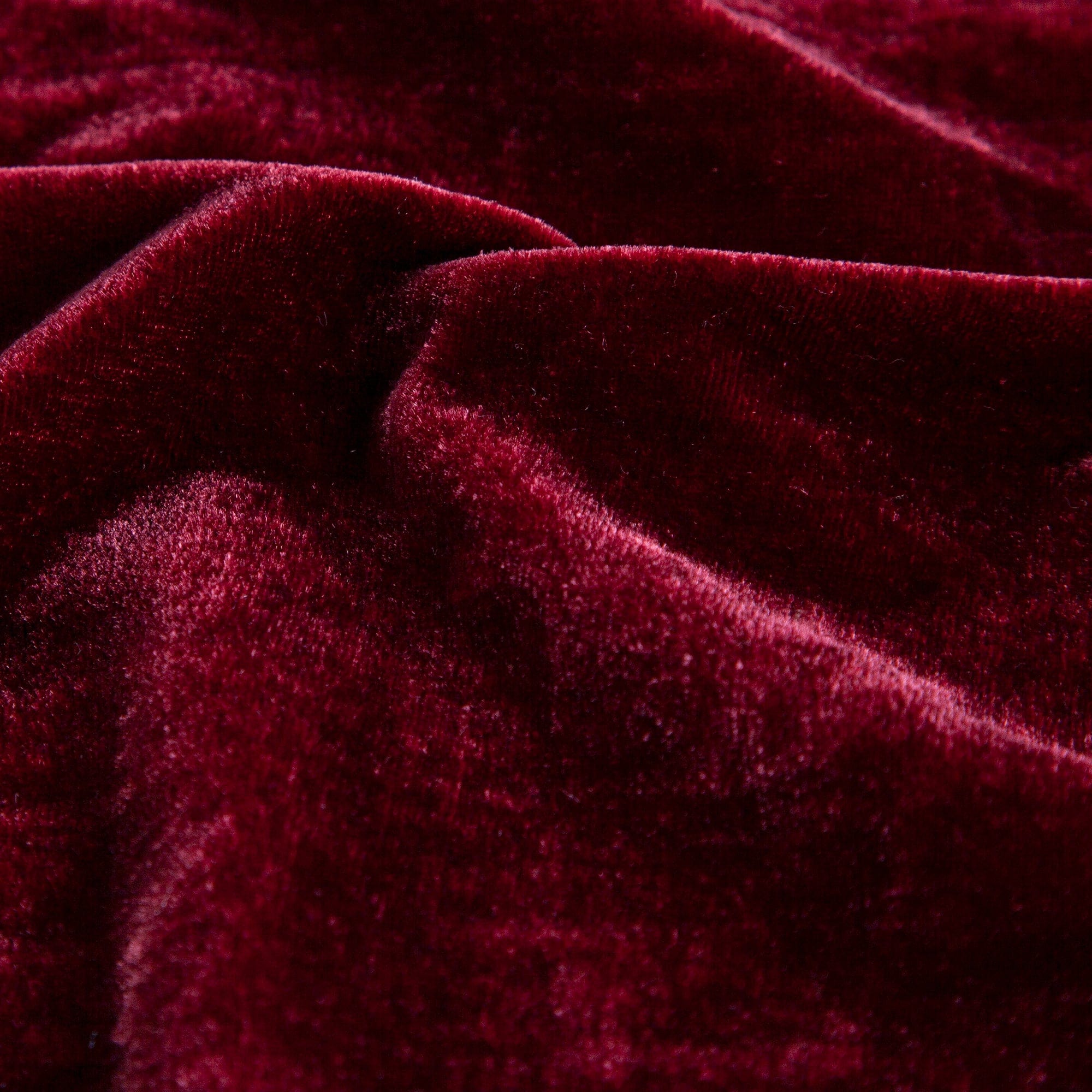 Dark Burgundy Silk Velvet Fabric