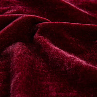 Stella Faux Silk Velvet Swatch Garnet Red Swatch