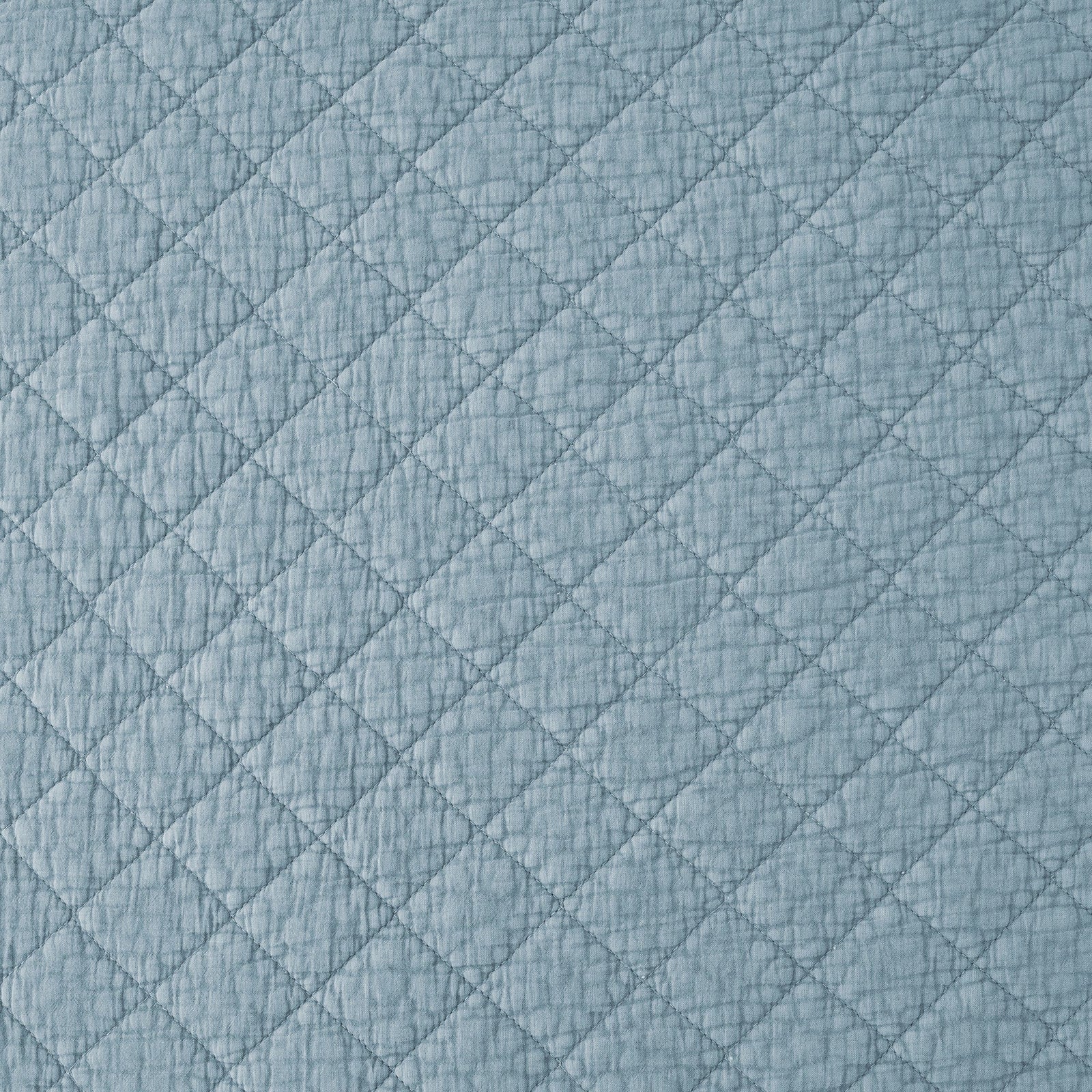 Stonewashed Cotton Gauze Fabric Swatch Mineral Blue Swatch