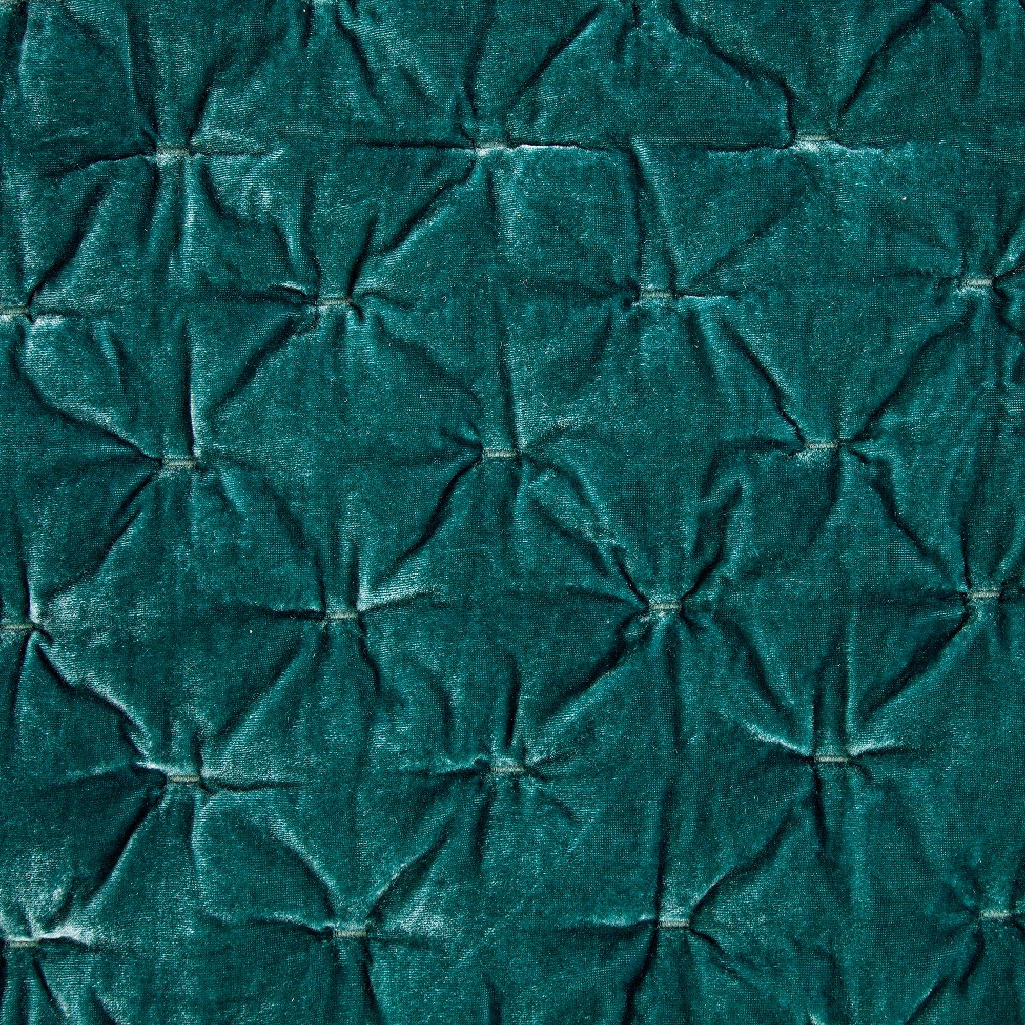 Stella Faux Silk Velvet Quilt Swatch Teal Swatch