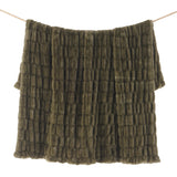 Ruched Rabbit Double-Sided Throw 50"W x 60"L / Fern Green Throw
