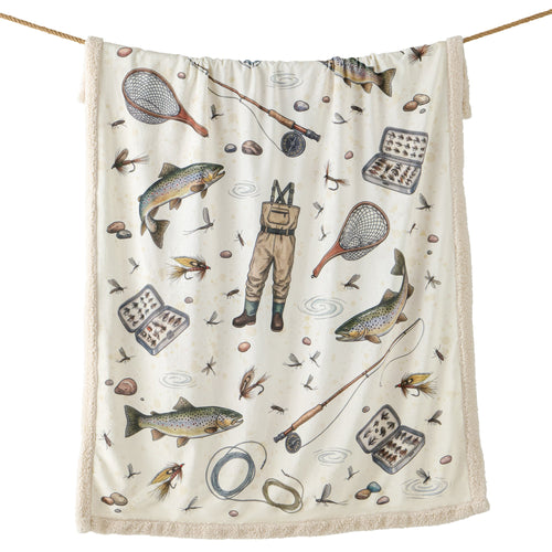 Angler Gear Campfire Sherpa Throw, 6 MOQ Throw