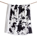 Elsa Cowhide Campfire Sherpa Throw Black Throw