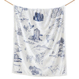 Farm Life Campfire Sherpa Throw Blue Throw