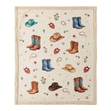 Boots & Hats Campfire Sherpa Throw Throw