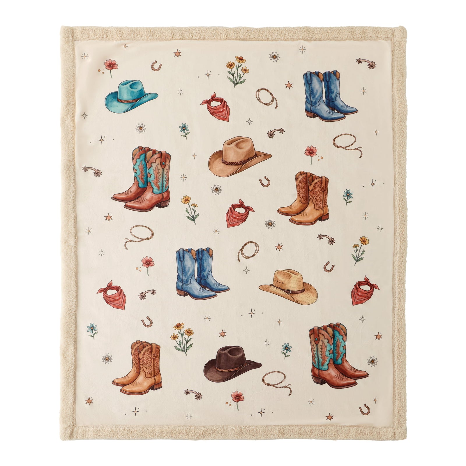 Boots & Hats Campfire Sherpa Throw Throw