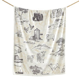 Farm Life Campfire Sherpa Throw Brown Throw