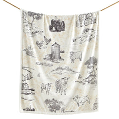 Farm Life Campfire Sherpa Throw Brown Throw