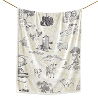 Farm Life Campfire Sherpa Throw Brown Throw