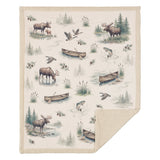 Cabin Country Campfire Sherpa Throw Throw