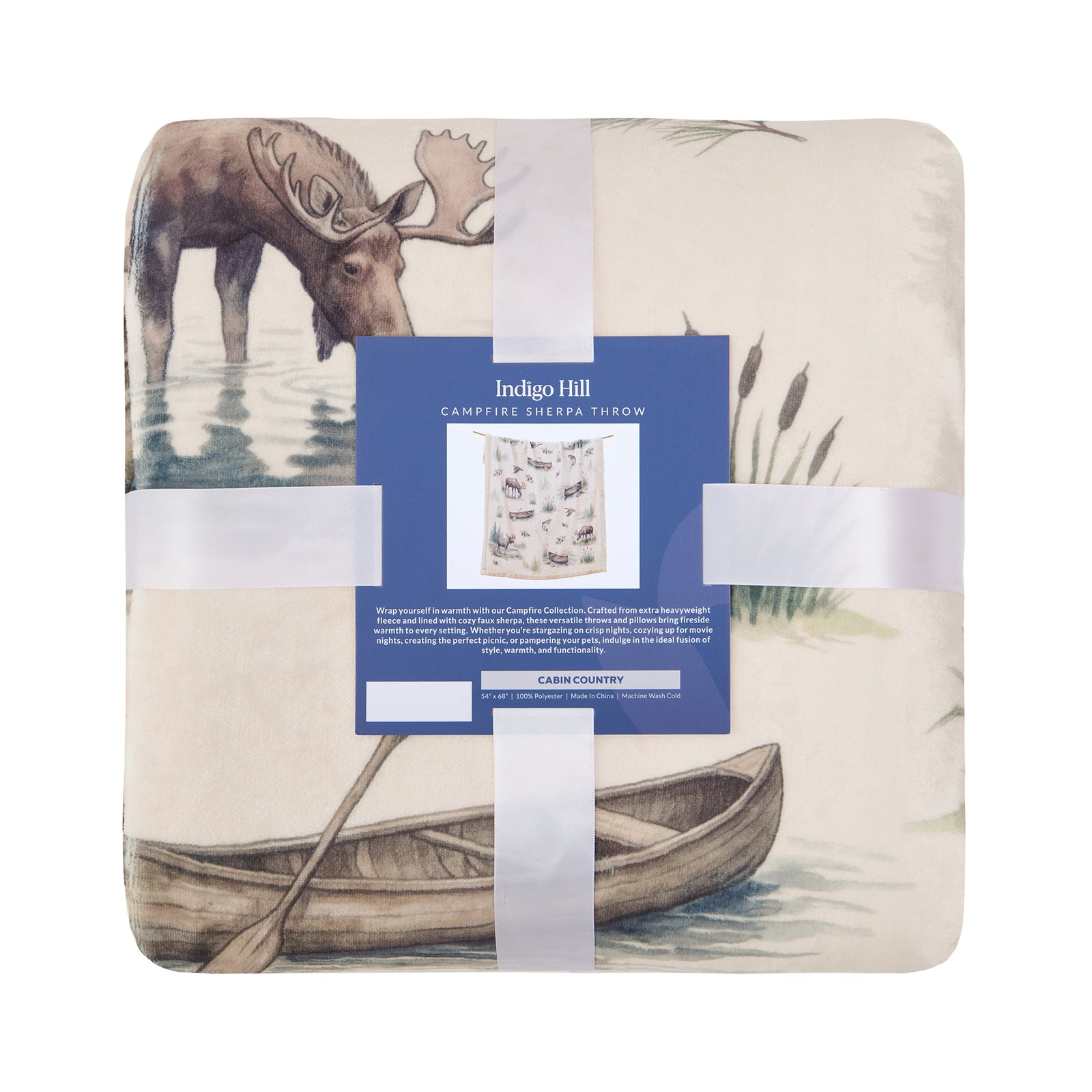 Cabin Country Campfire Sherpa Throw Throw