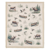 Cabin Country Campfire Sherpa Throw Throw